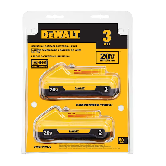BATTERY 20V LI-ION 3AH 2 PACK