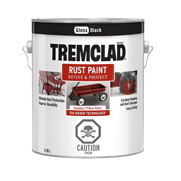 Rust Paint Oil Based 3.78L Gloss Black