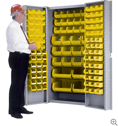 CABINET HD C/W 118 BINS YL 72"X38"X24"