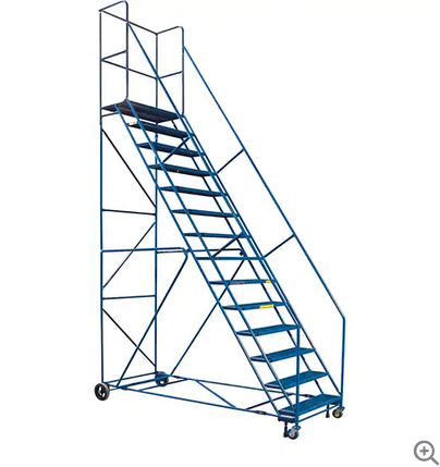 LADDER ROLLING 14 STEP W/HANDRAIL