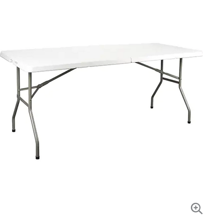 Fold-in-Half Tables, Rectangular, 72" L x 30" W, Polyethylen