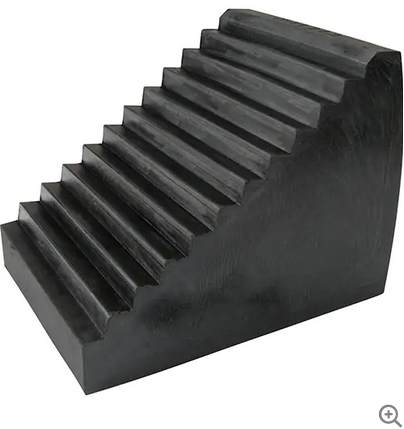 WHEEL CHOCK RUBBER 9-1/2 x 8-1/2
