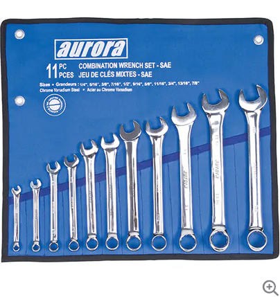 WRENCH SET SAE 11PC 1/4 TO 7/8"