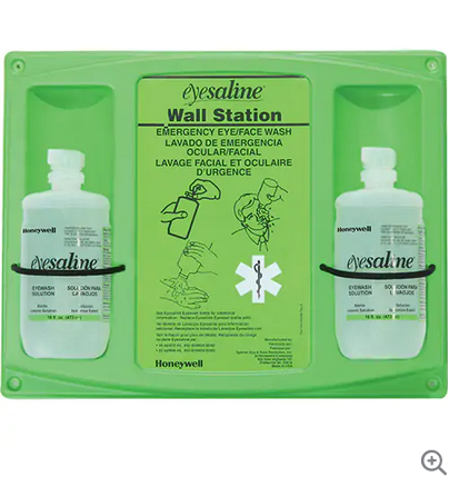 SALINE EYEWASH WALL STATION 16 OZ. PLASTIC