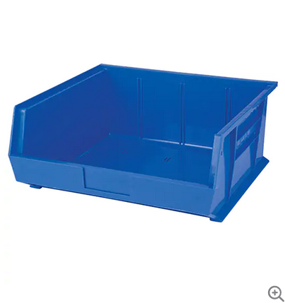 Stack & Hang Bin, 16-1/2" W x 7" H x 14-3/4" D, Blue