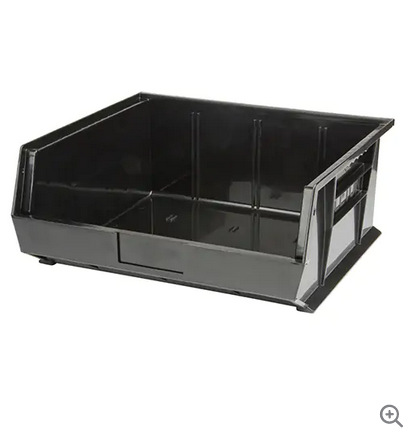 STACKING BINS BLACK 14-3/4X16-1/2X7