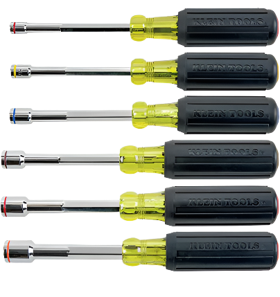 KLEIN NUT DRIVER SET MAGNETIC 6 PIECE