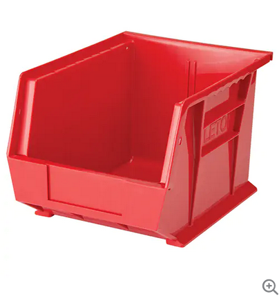 BIN PART 10-3/4 X 8-1/4 X 7 RED