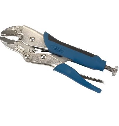 LOCKING PLIERS W/CUTTER CURVED 7"