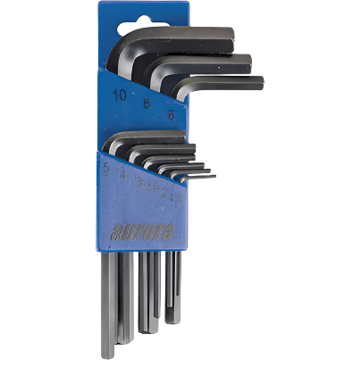 Hex Key Pouch Sets, 9 Pcs., Metric
