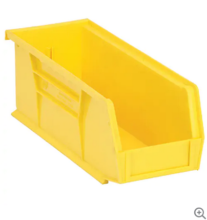 BIN PARTS 4"W X 11"D X 4"H YELLOW