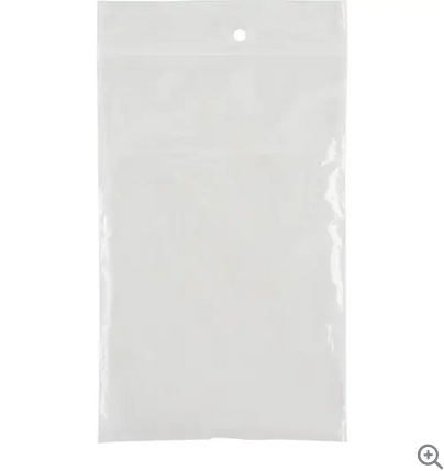 Poly Bags, Reclosable, 6" x 4", 2 mils