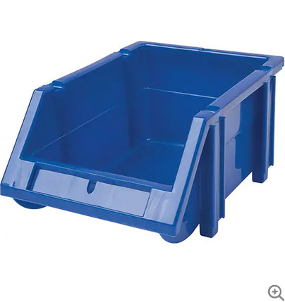 BIN PLASTIC 5W X 7D X 3H BLUE