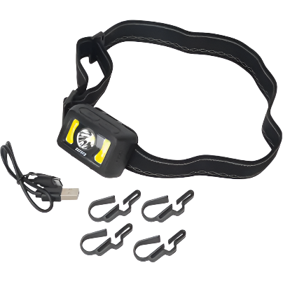 Headlamp, LED, 350 Lumens, 15 Hrs. Run Time, Rechargeable Ba