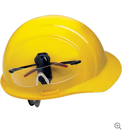 CLIP FOR SAFETY GLASSES ON HARD HAT