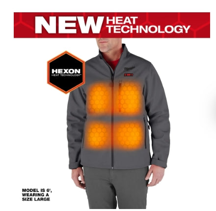 M12 HEATED TOUGHSHELL JACKET KIT GREY 2X LARGE