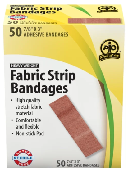 BANDAGE FAB STRIP, 7.5X2.2 100/BX