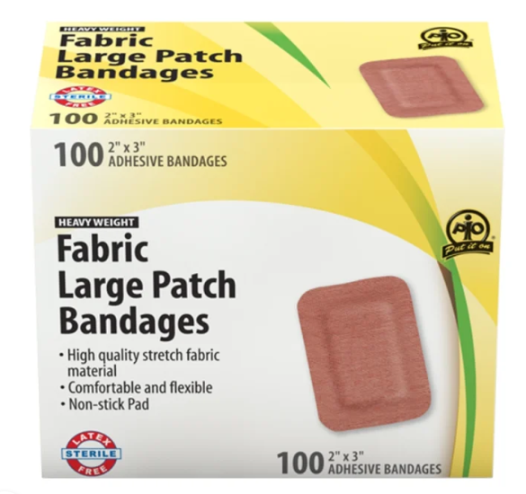 BANDAGE PATCH LRG,5X7.5CM 50/BX