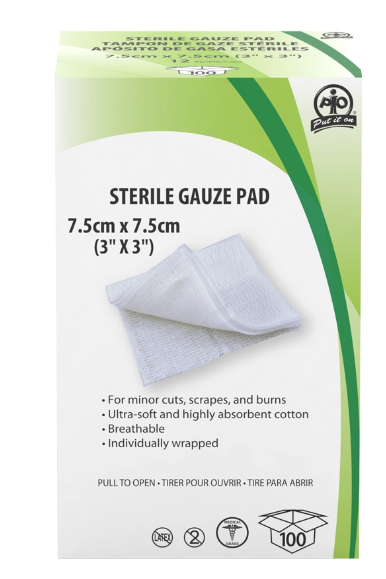 GAUZE PAD 3"X3" 12/BG