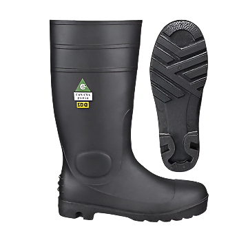 PVC RUBBER BOOTS CSA STP SZ8