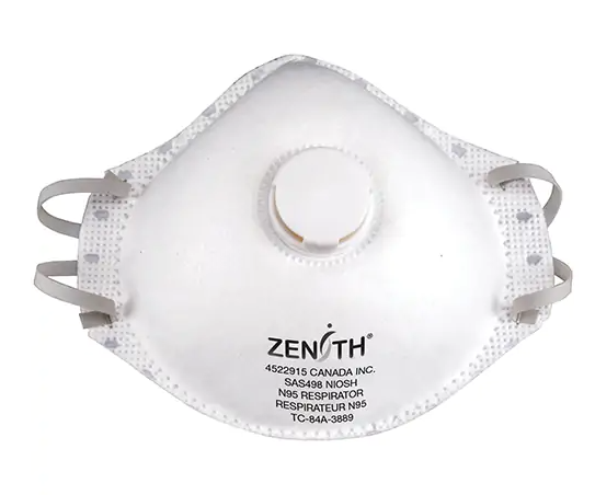 N95 ZEINETH RESPIRATOR DISPOSABLE W/VALVE 10/BOX