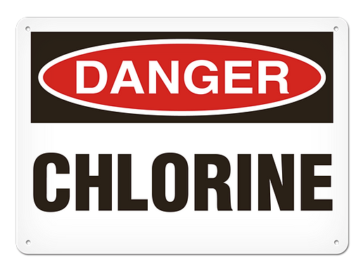 CHLORINE SIGN 10X14 PLASTIC