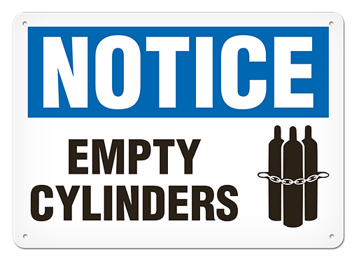 10"x14" EMPTY CYLINDER SIGN