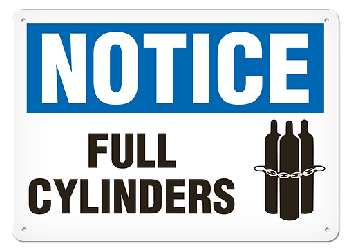 10"X14" FULL CYLINDER SIGN