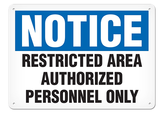 SIGN 10X14 RECTRICTED AREA