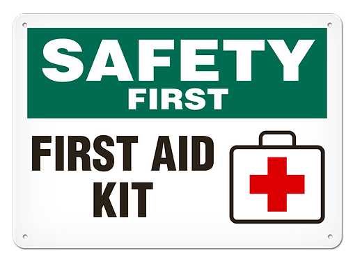 SIGN "FIRST AID KIT" 10X14 PLASTIC