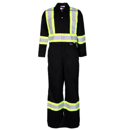 COVERALL SAFETY BLACK MED