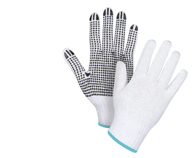 GLOVE COTTON POLY DOTTED ONE SIDE XLARGE