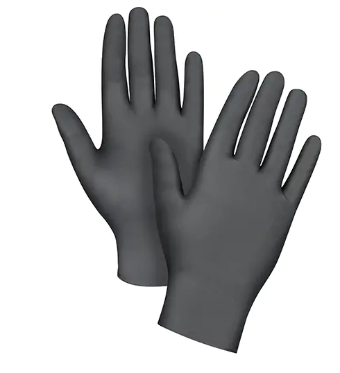 GLOVES BLACK NITRILE 2X LARGE
