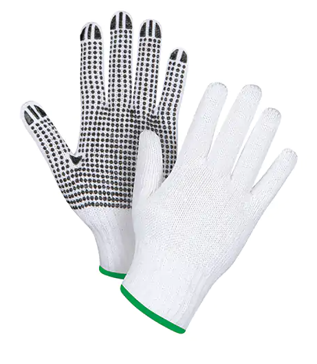 GLOVE COTTON POLY DOTTED ONE SIDE MEDIUM