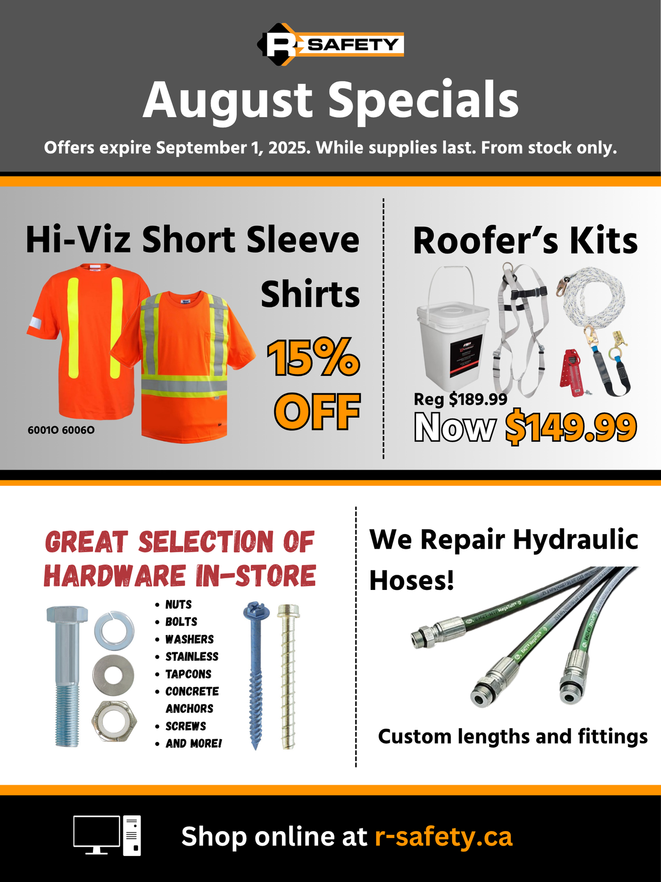 R Safety Sales - August 2025