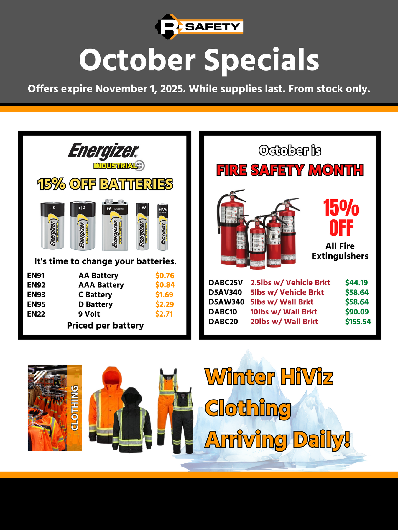 R Safety Sales - October 2025