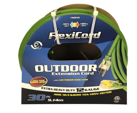 EXTENSION CORD OUT HD 12GA 30FT