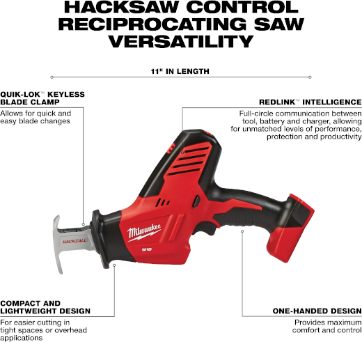 M18 18-Volt Lithium-Ion Cordless Hackzall Reciprocating Saw