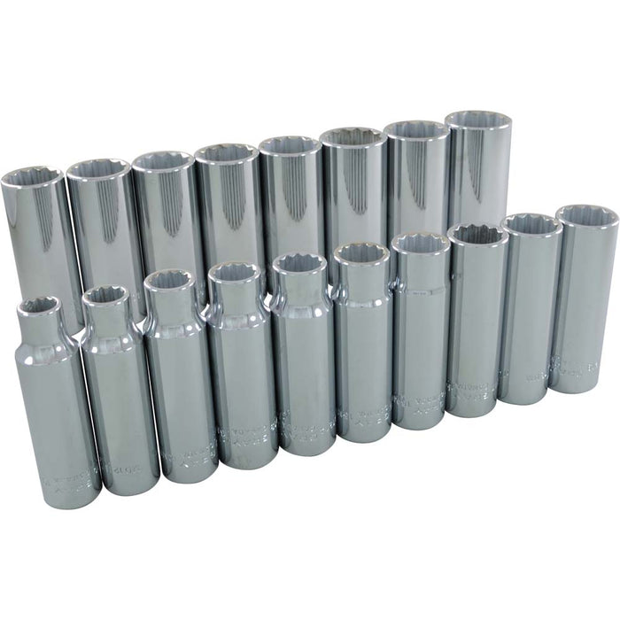 SOCKET SET MET 1/2" DR. 12 PT. IMP