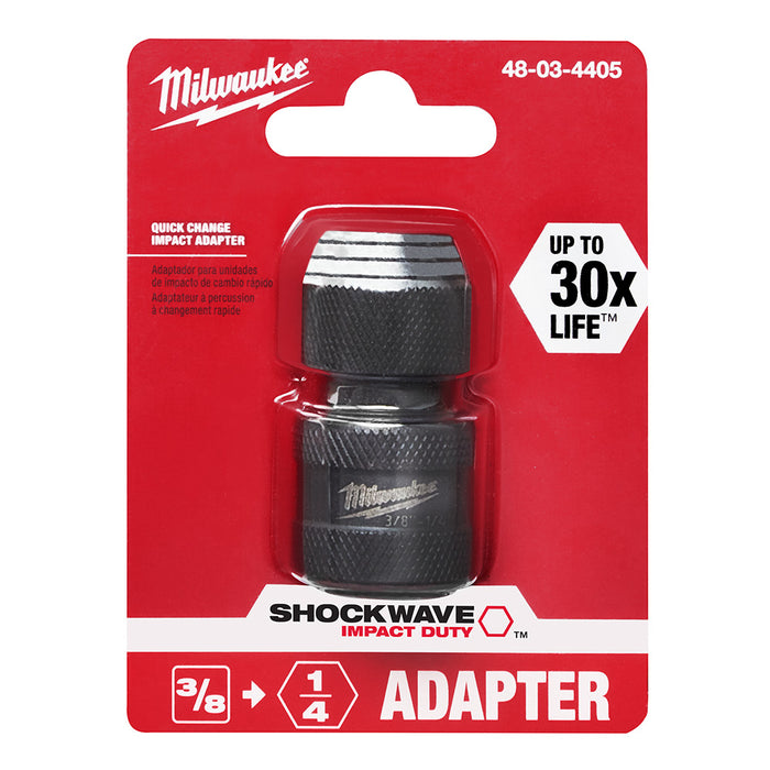 SHOCKWAVE 1/4" HX ADPTR 3/8 SQ