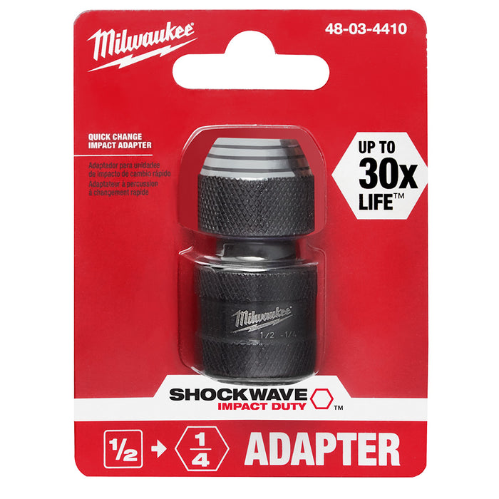 SHOCKWAVE 1/2" SQUARE TO 1/4" HEX ADAPTER