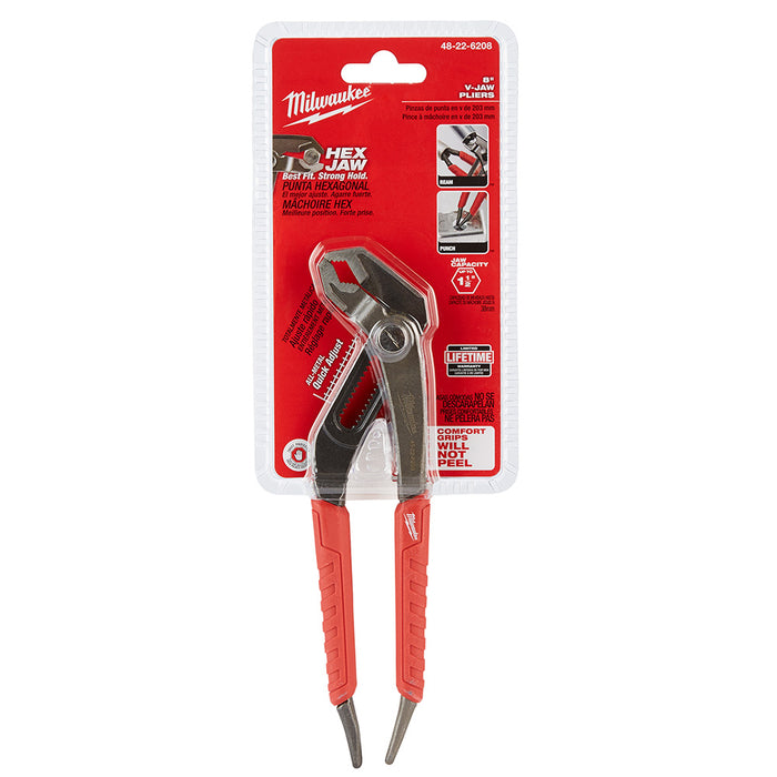 8" COMFORT GRP V JAW PLIER