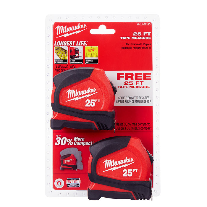 MILWAUKEE 25FT TAPE BOGO