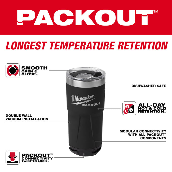 PACKOUT TUMBLER BLACK 20 OZ