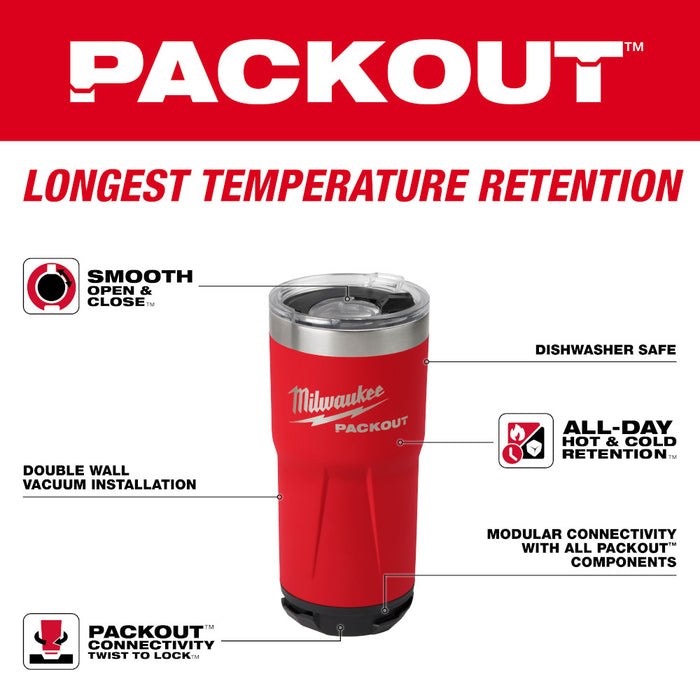 PACKOUT TUMBLER RED 20 OZ