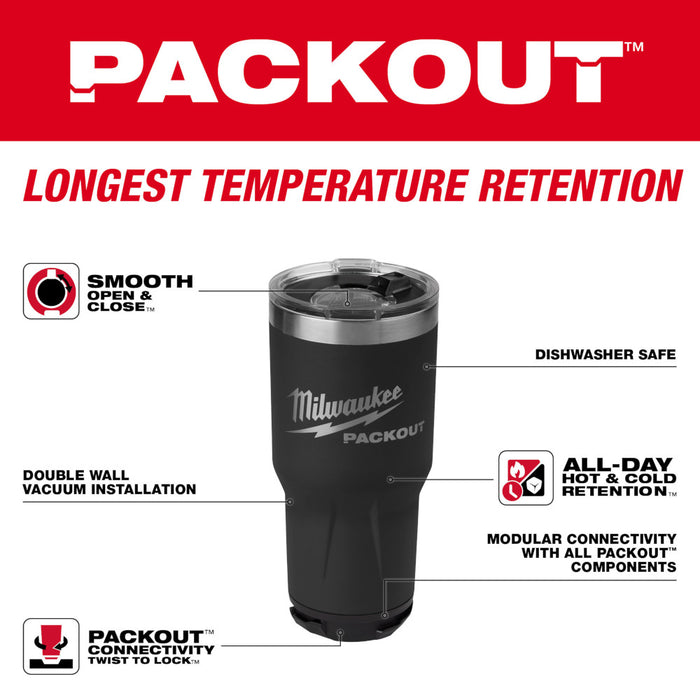 PACKOUT TUMBLER BLACK 30 OZ