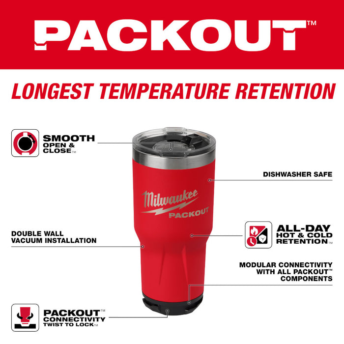 PACKOUT TUMBLER RED 30 OZ