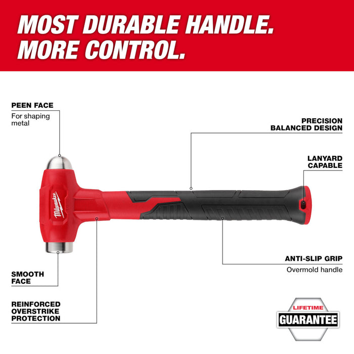 MILWAUKEE 16OZ DEAD BLOW BALL PEEN HAMMER