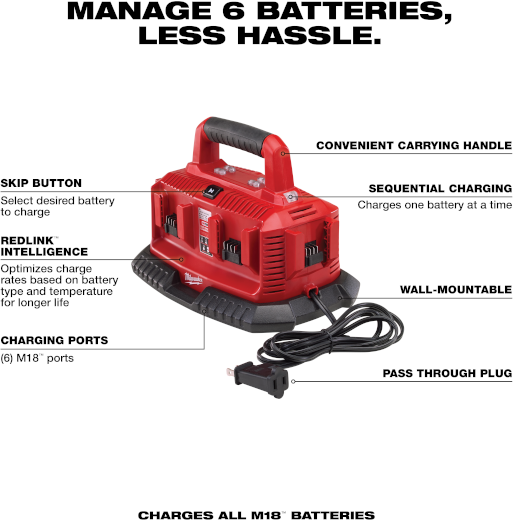 M18 6 BAY CHARGE STATION