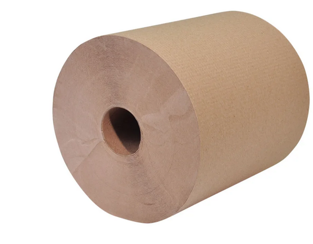 TOWEL ROLL 8" X 800FT BROWN 6/CASE